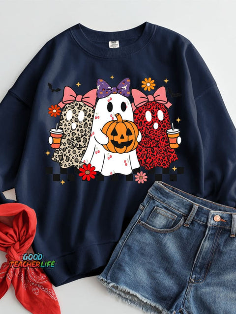 Halloween Decorative Pattern Casual Sweatshirt
