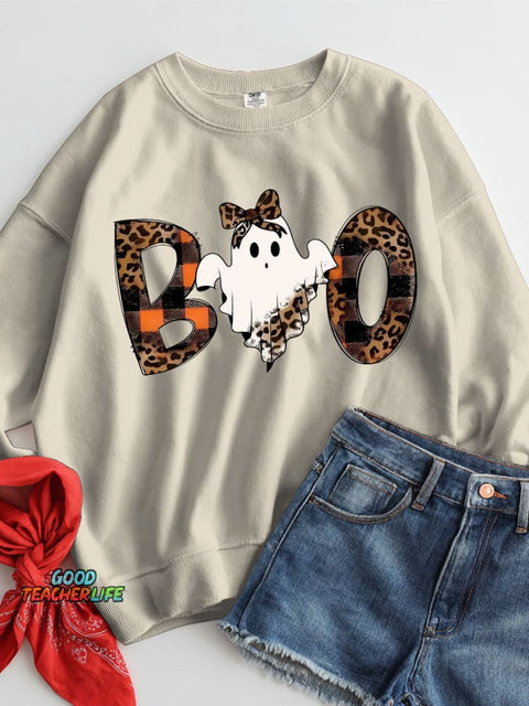 Halloween Boo Casual Sweatshirt