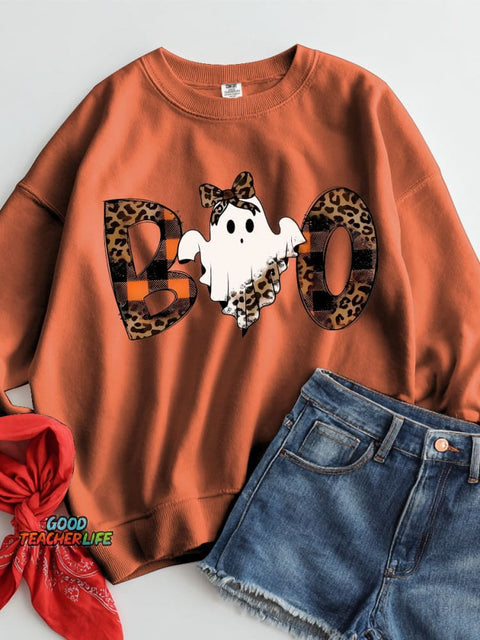 Halloween Boo Casual Sweatshirt
