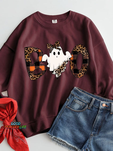 Halloween Boo Casual Sweatshirt