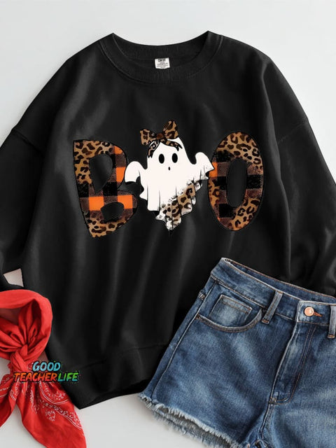 Halloween Boo Casual Sweatshirt