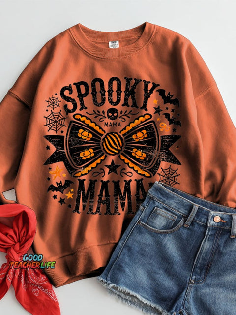 Spooky Mama Halloween Casual Sweatshirt