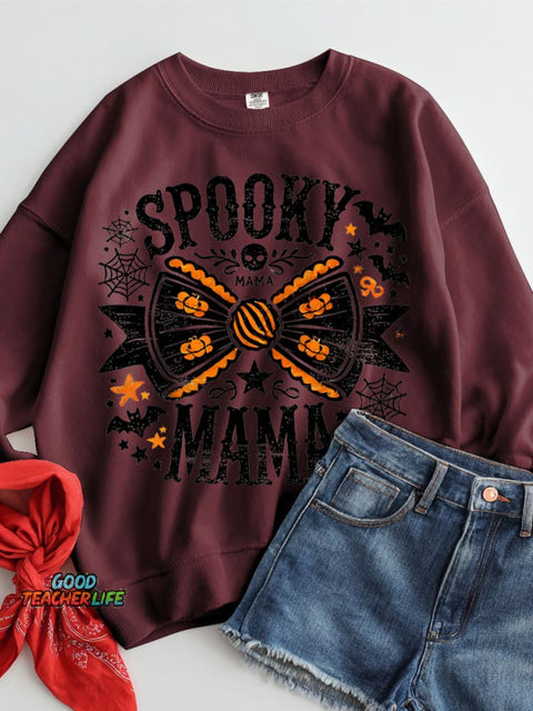 Spooky Mama Halloween Casual Sweatshirt