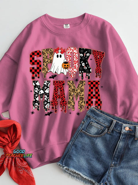 Spooky Mama Halloween Casual Sweatshirt