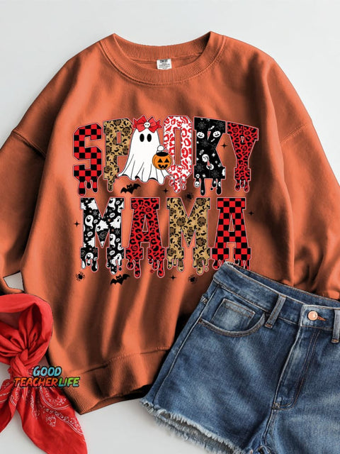 Spooky Mama Halloween Casual Sweatshirt
