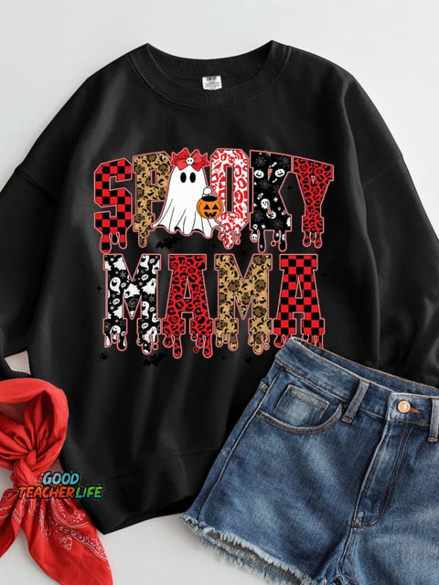 Spooky Mama Halloween Casual Sweatshirt