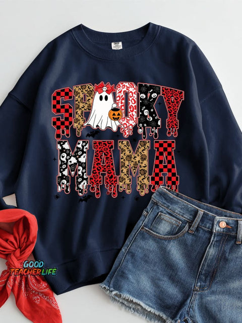 Spooky Mama Halloween Casual Sweatshirt