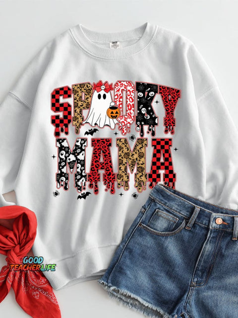 Spooky Mama Halloween Casual Sweatshirt