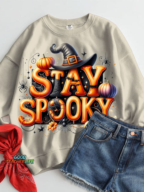Stay Spooky Halloween Casual Sweatshirt