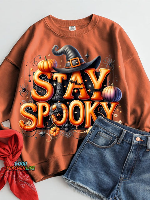 Stay Spooky Halloween Casual Sweatshirt