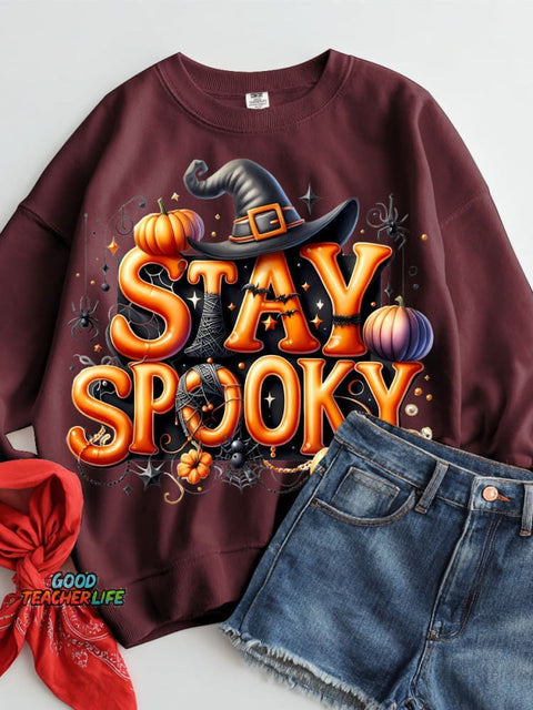 Stay Spooky Halloween Casual Sweatshirt