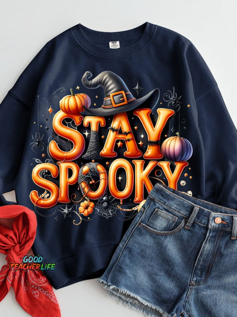 Stay Spooky Halloween Casual Sweatshirt