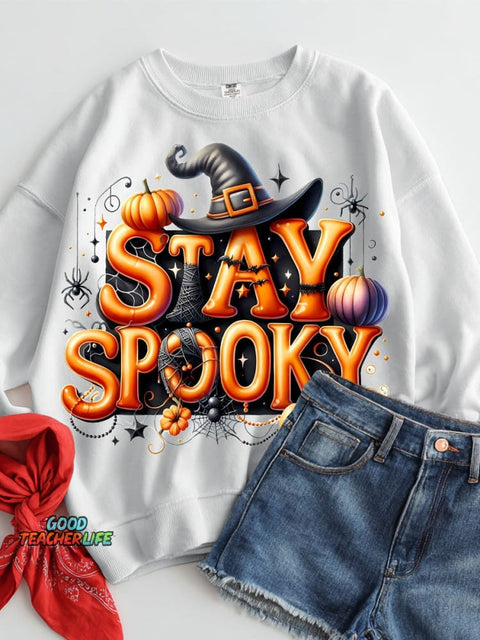 Stay Spooky Halloween Casual Sweatshirt