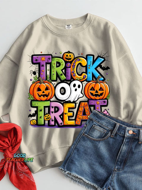 Trick or Treat Halloween Casual Sweatshirt