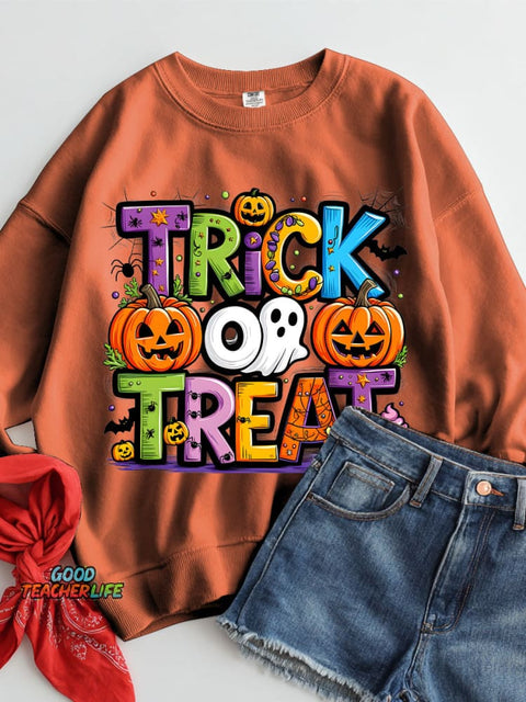 Trick or Treat Halloween Casual Sweatshirt