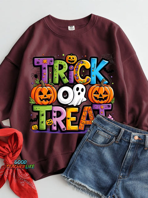 Trick or Treat Halloween Casual Sweatshirt