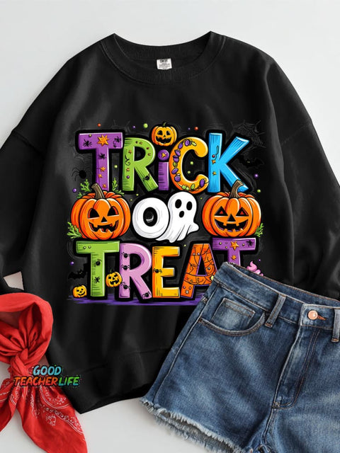 Trick or Treat Halloween Casual Sweatshirt