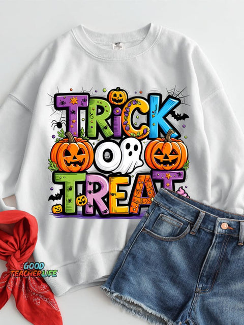 Trick or Treat Halloween Casual Sweatshirt