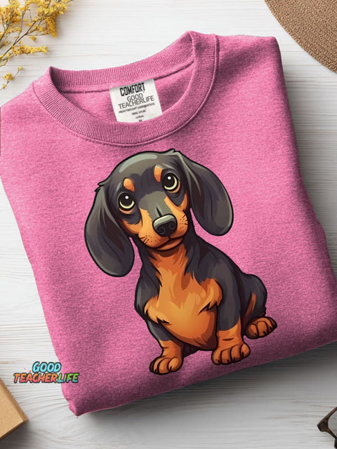 Dachshund Dog Decorative Pattern Casual Sweatshirt