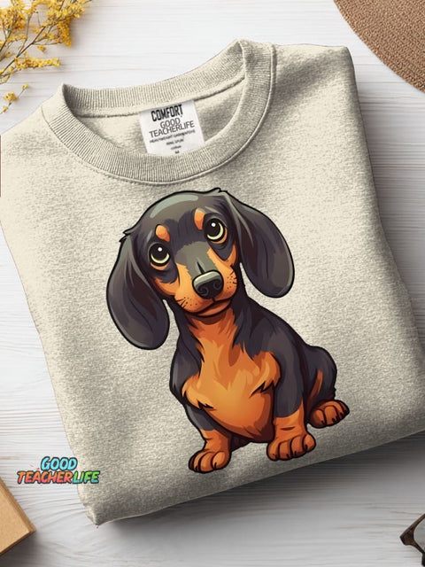 Dachshund Dog Decorative Pattern Casual Sweatshirt