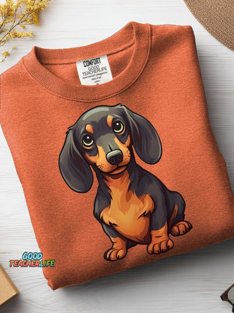 Dachshund Dog Decorative Pattern Casual Sweatshirt