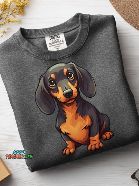Dachshund Dog Decorative Pattern Casual Sweatshirt