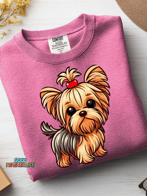 Cute Dog Decorative Pattern Casual Sweatshirt