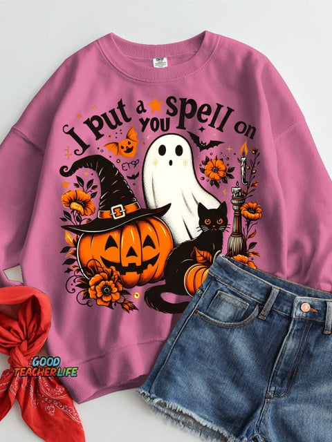 I Put A Spell On You Halloween Casual Sweatshirt