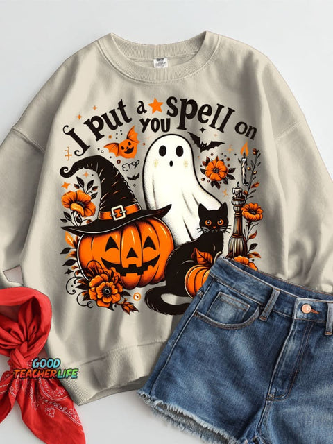 I Put A Spell On You Halloween Casual Sweatshirt