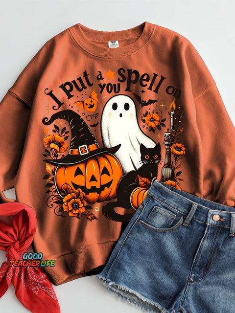 I Put A Spell On You Halloween Casual Sweatshirt