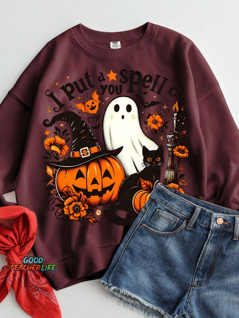 I Put A Spell On You Halloween Casual Sweatshirt
