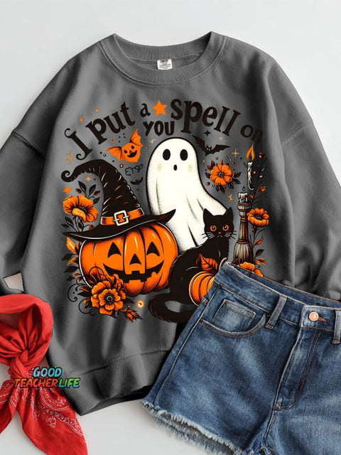 I Put A Spell On You Halloween Casual Sweatshirt
