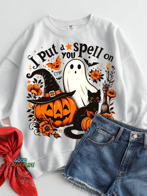 I Put A Spell On You Halloween Casual Sweatshirt