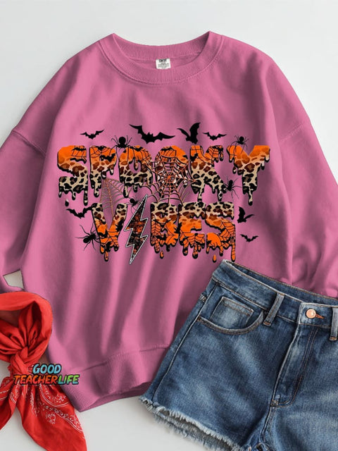 Halloween Spooky Vibes Casual Sweatshirt