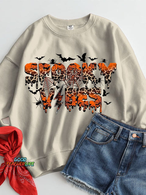 Halloween Spooky Vibes Casual Sweatshirt