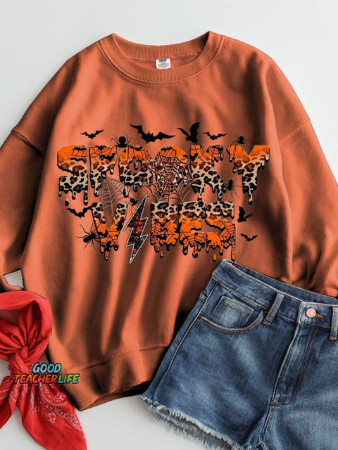 Halloween Spooky Vibes Casual Sweatshirt
