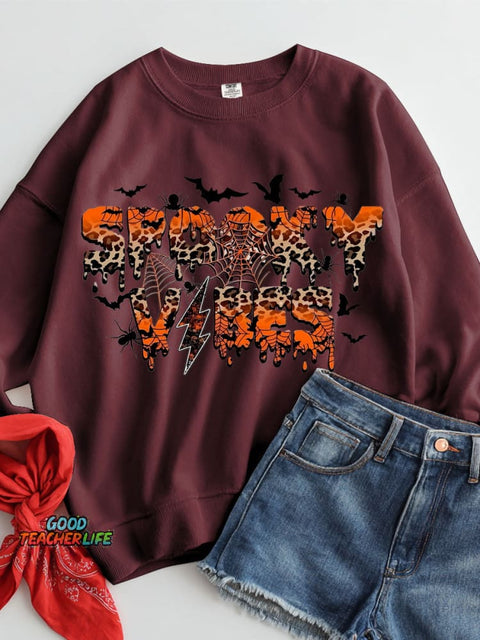 Halloween Spooky Vibes Casual Sweatshirt