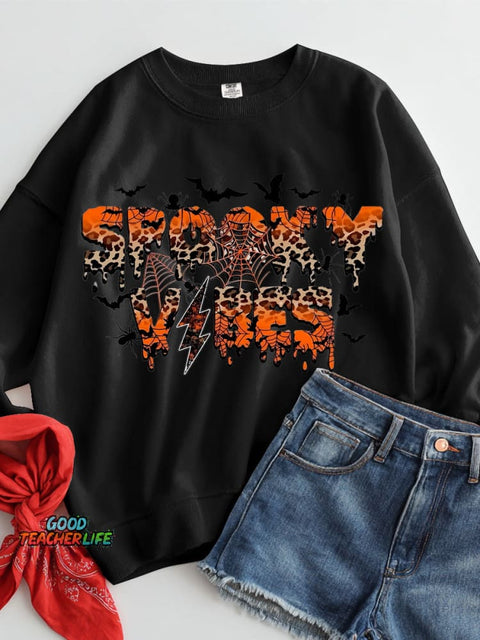 Halloween Spooky Vibes Casual Sweatshirt