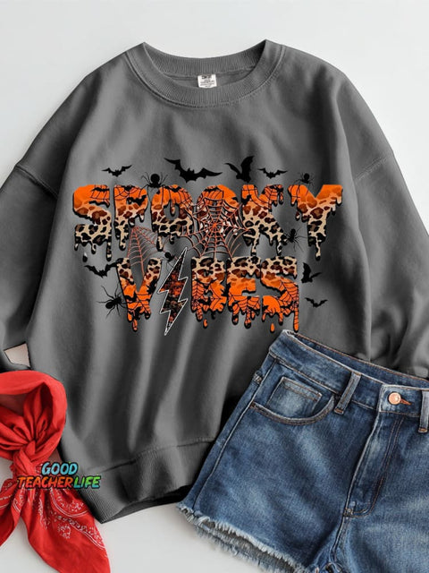 Halloween Spooky Vibes Casual Sweatshirt