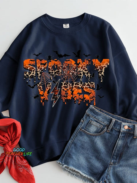 Halloween Spooky Vibes Casual Sweatshirt