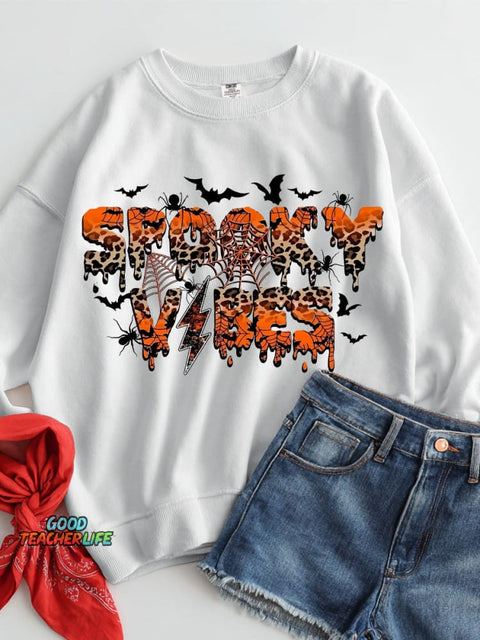 Halloween Spooky Vibes Casual Sweatshirt