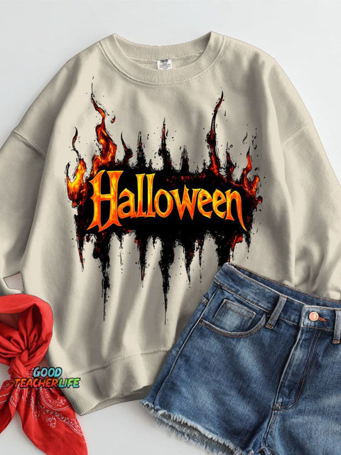 Halloween Decorative Pattern Casual Sweatshirt