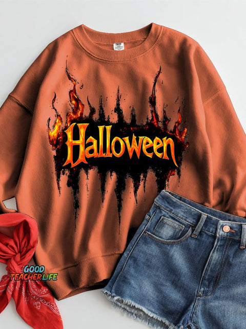 Halloween Decorative Pattern Casual Sweatshirt