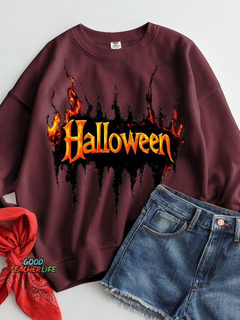 Halloween Decorative Pattern Casual Sweatshirt