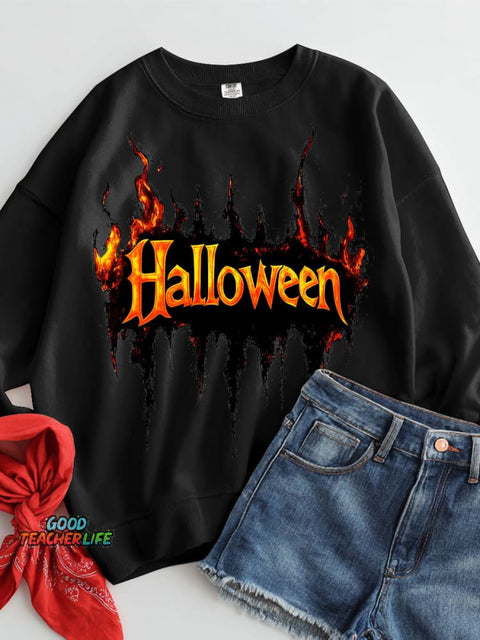 Halloween Decorative Pattern Casual Sweatshirt