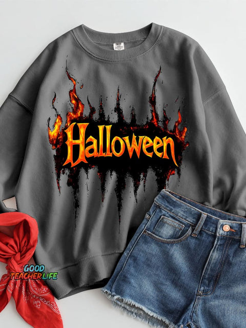 Halloween Decorative Pattern Casual Sweatshirt
