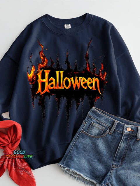 Halloween Decorative Pattern Casual Sweatshirt