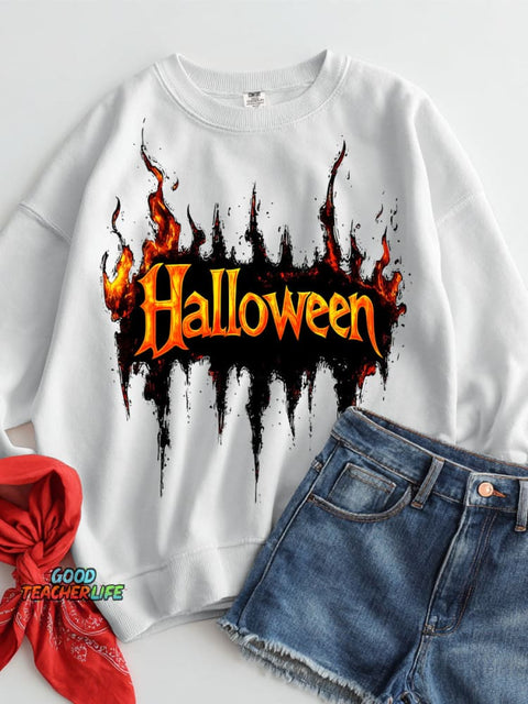 Halloween Decorative Pattern Casual Sweatshirt