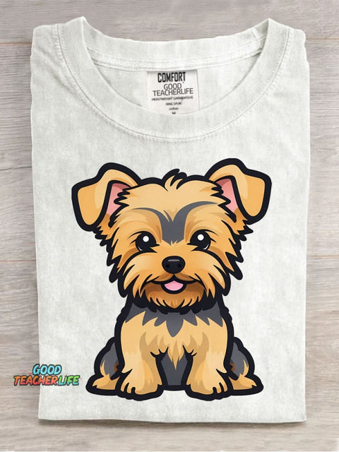 Cute Dog Decorative Pattern T-shirt