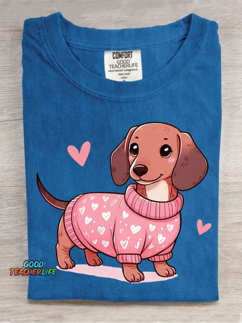 Cute Dog Decorative Pattern T-shirt